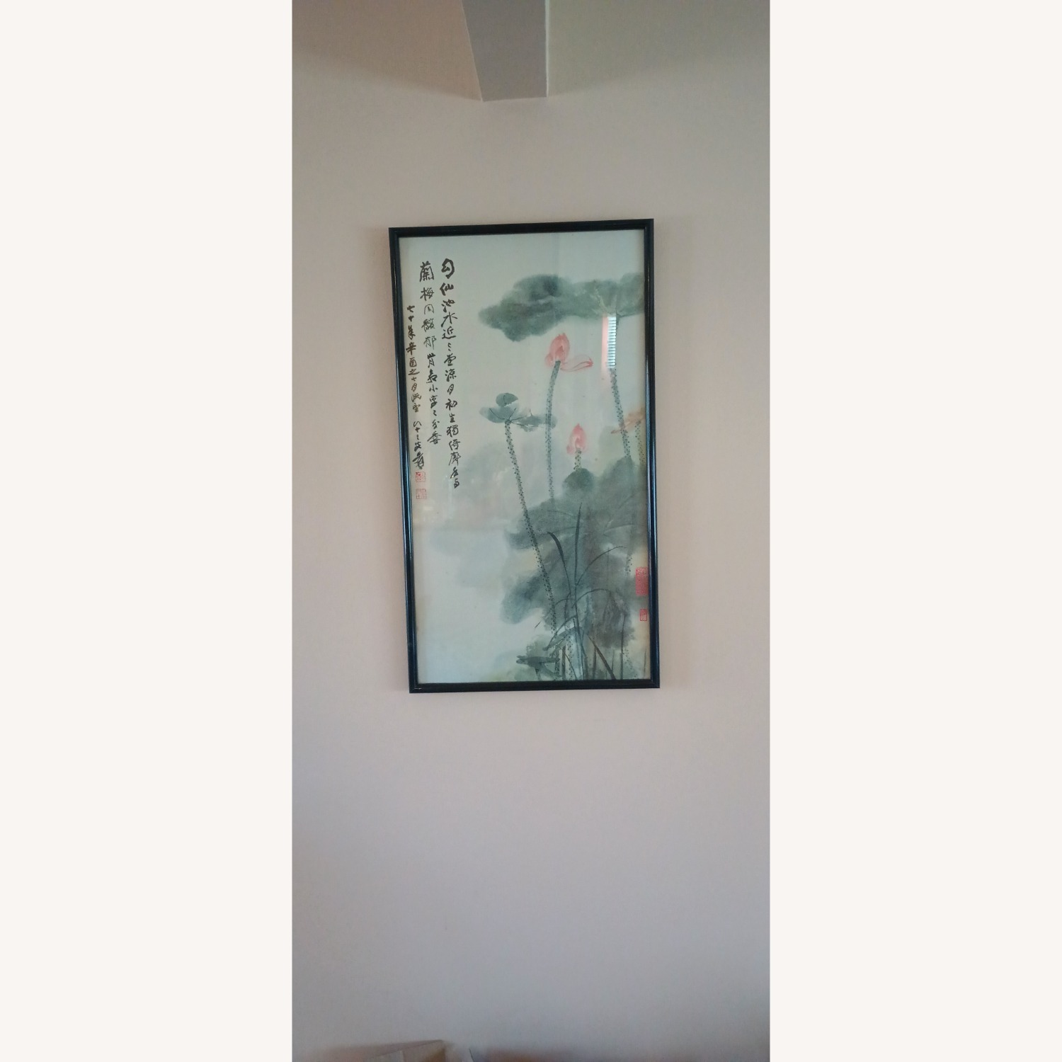 Asian Style Art and 2 Tea Light Wall Sconces - image-2