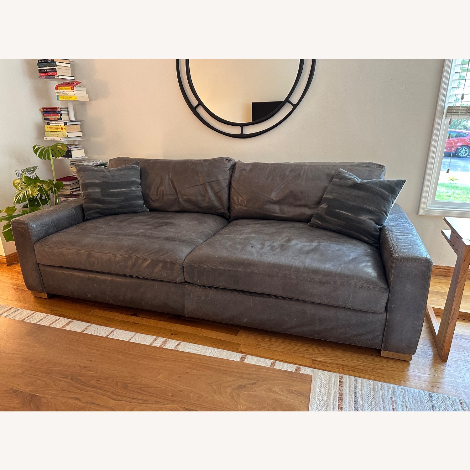 Restoration Hardware Maxwell Leather Sofa - image-1