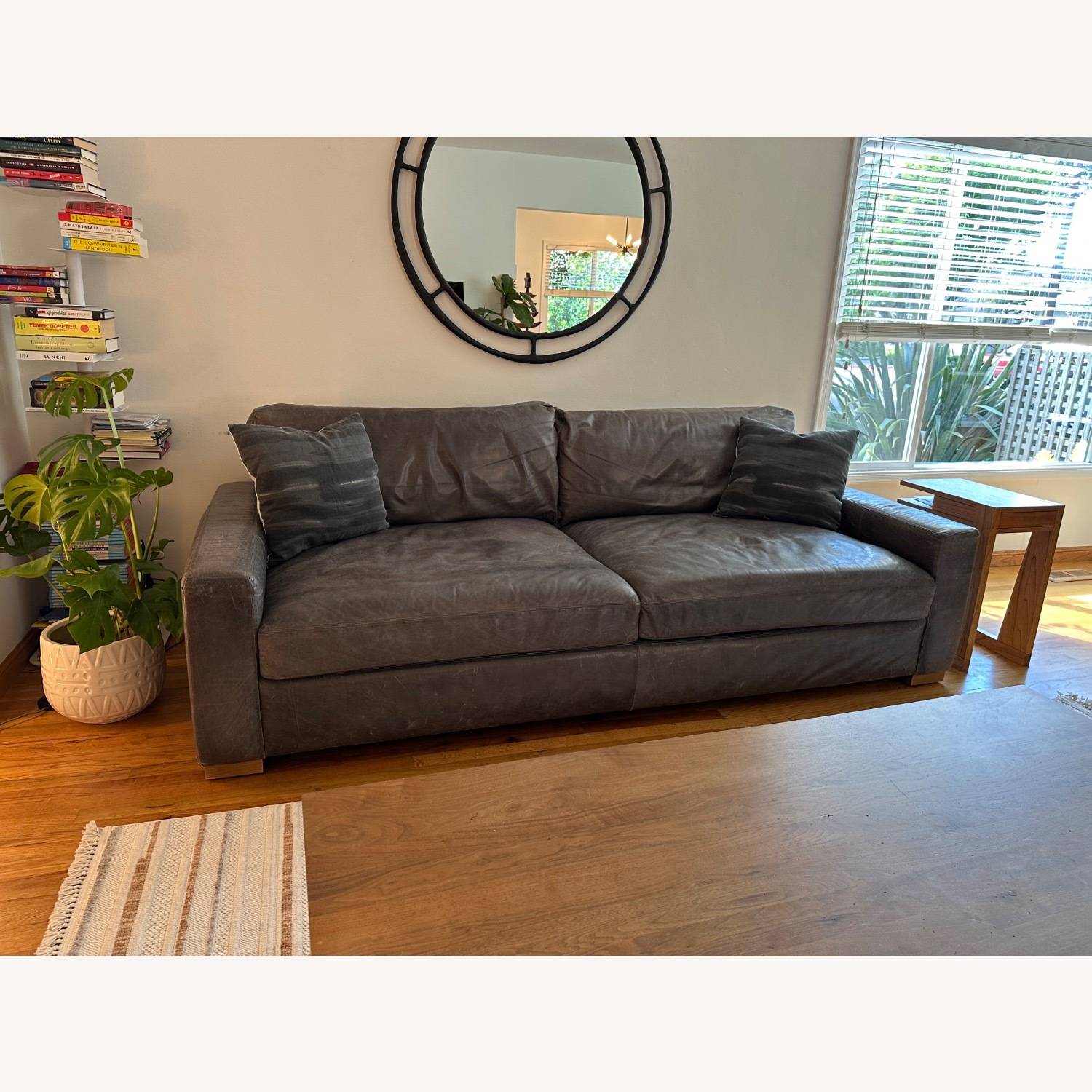 Restoration Hardware Maxwell Leather Sofa - image-3