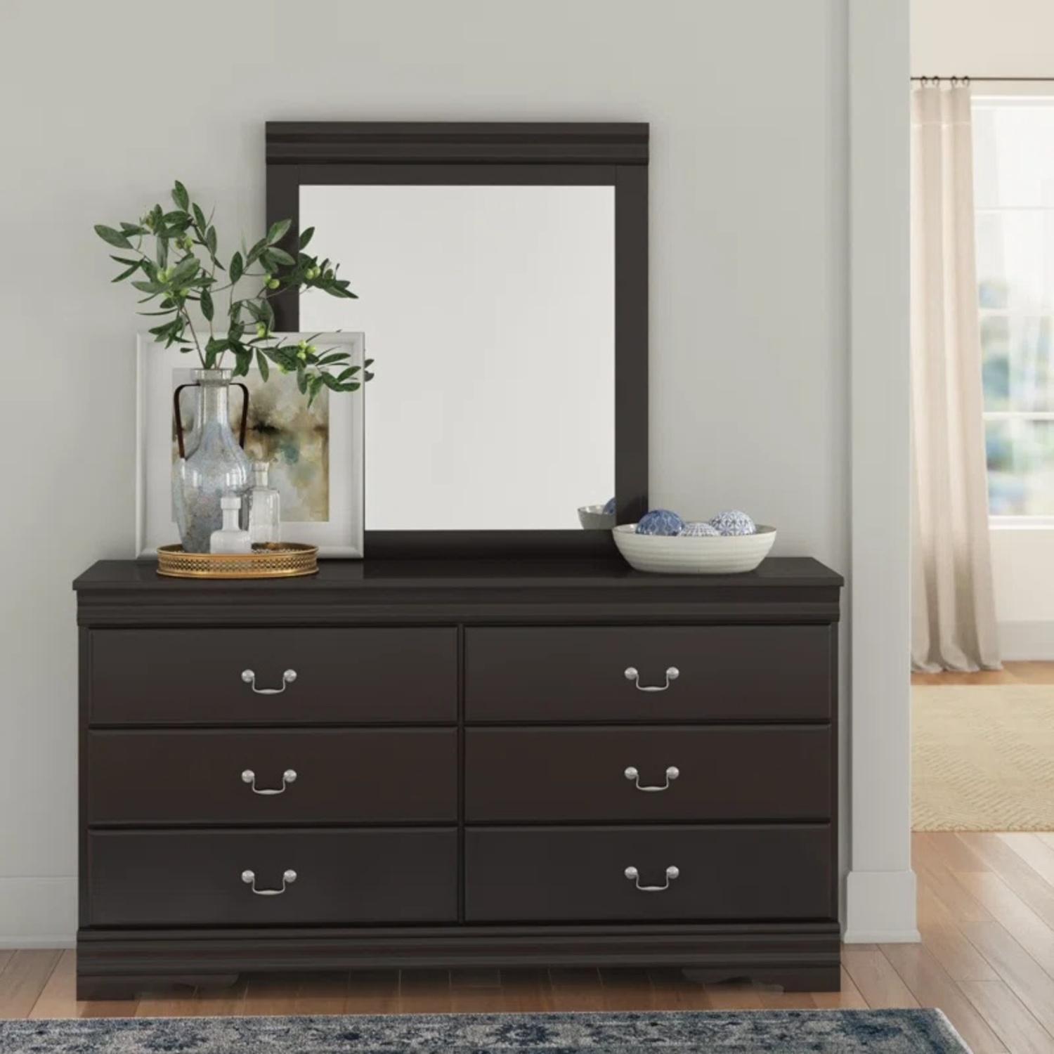 Wayfair Drawer Dresser with Mirror - image-4