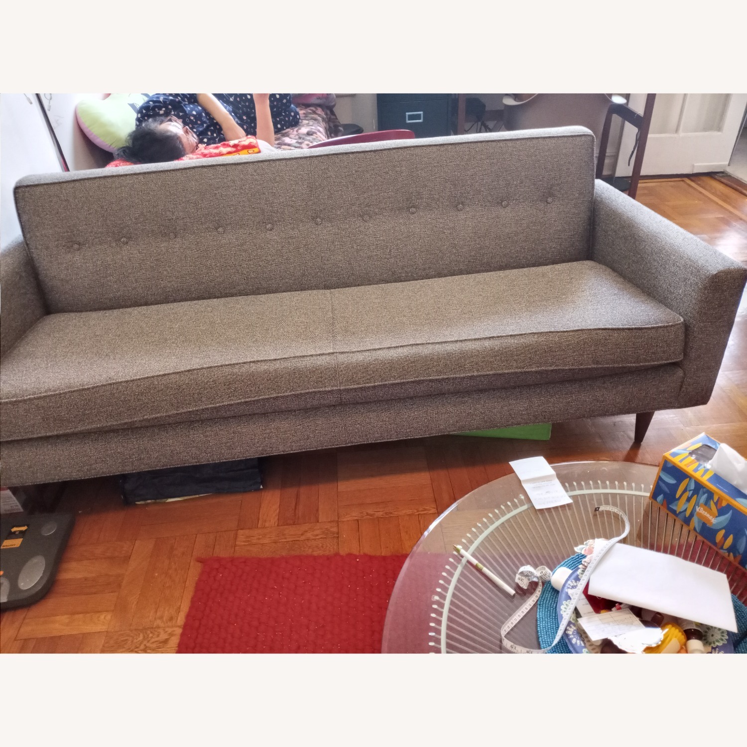 Shenandoah Sofa, 8 ft long. Grey - image-1