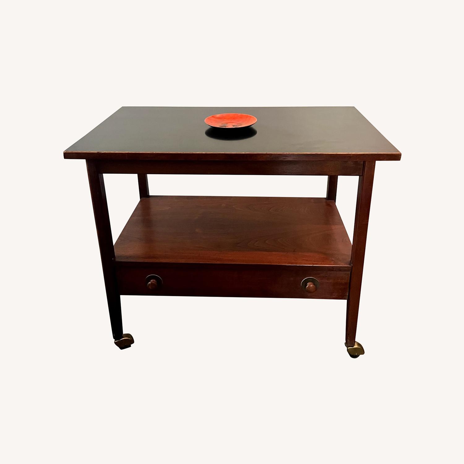 Mid Century Bar Cart / Side Table Danish Style - image-0