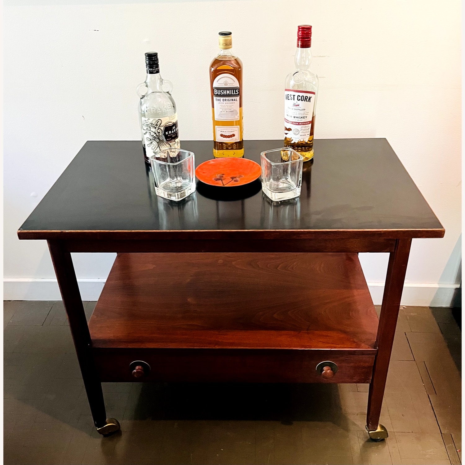Mid Century Bar Cart / Side Table Danish Style - image-4