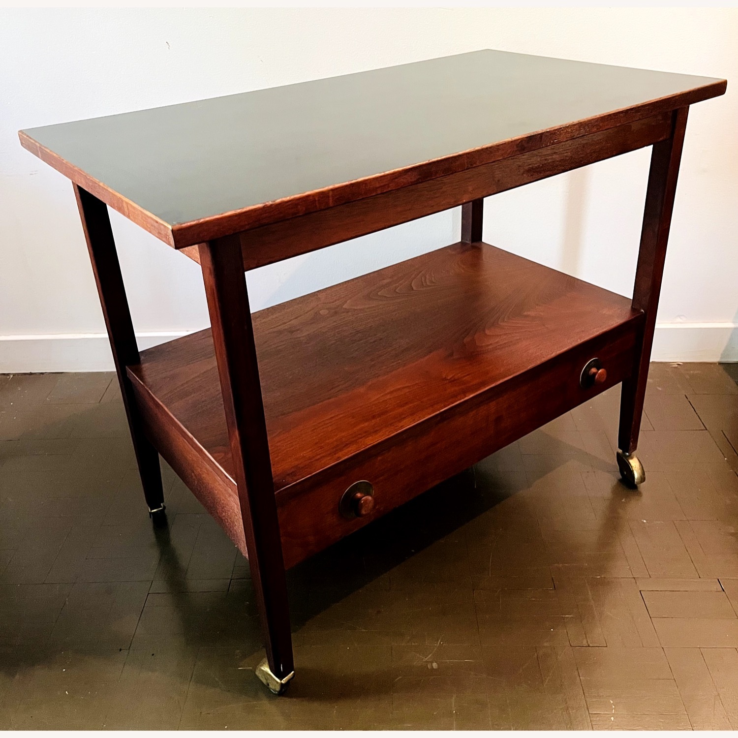 Mid Century Bar Cart / Side Table Danish Style - image-1