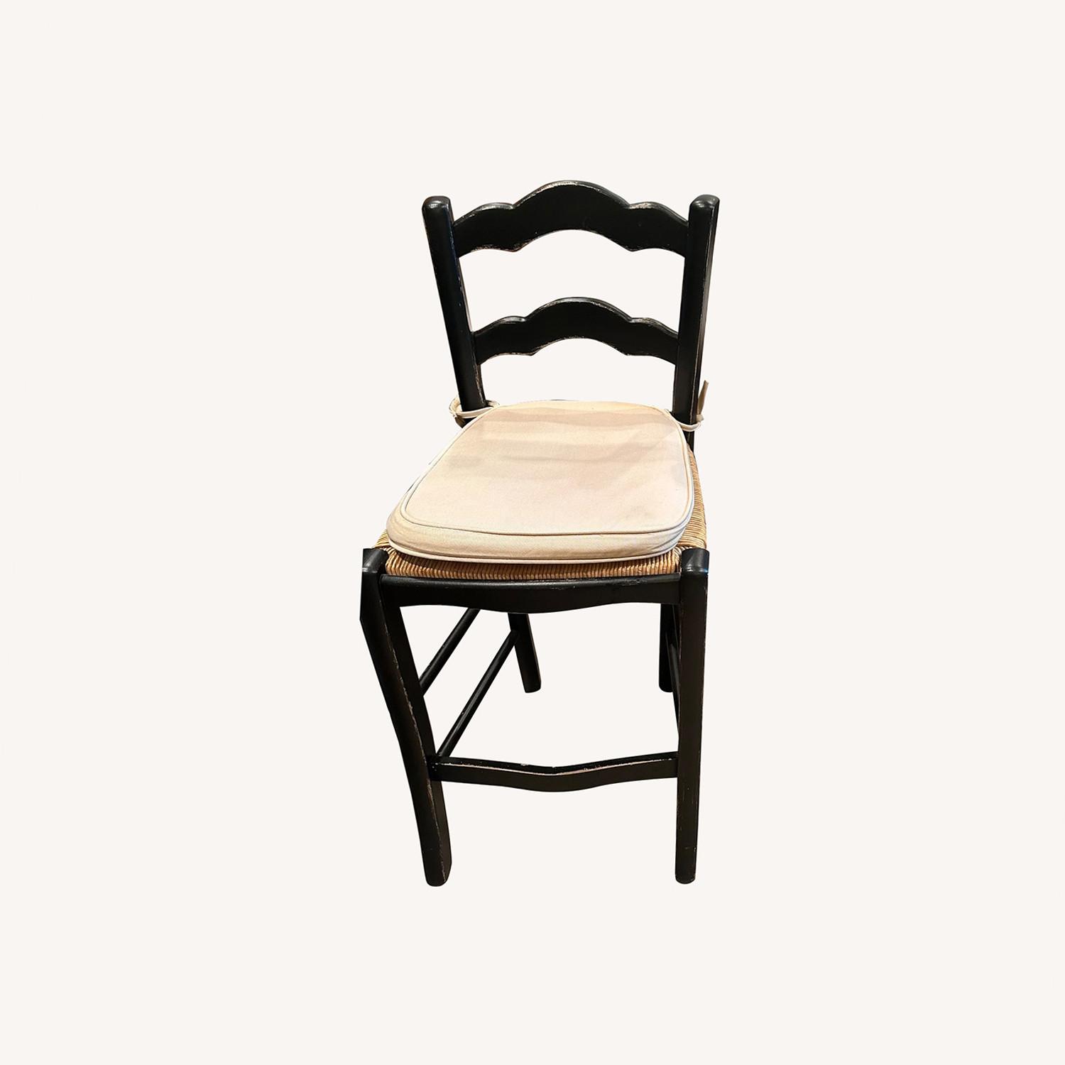 Grange Counter Stools with Back Slats and Rattan Seat - image-0