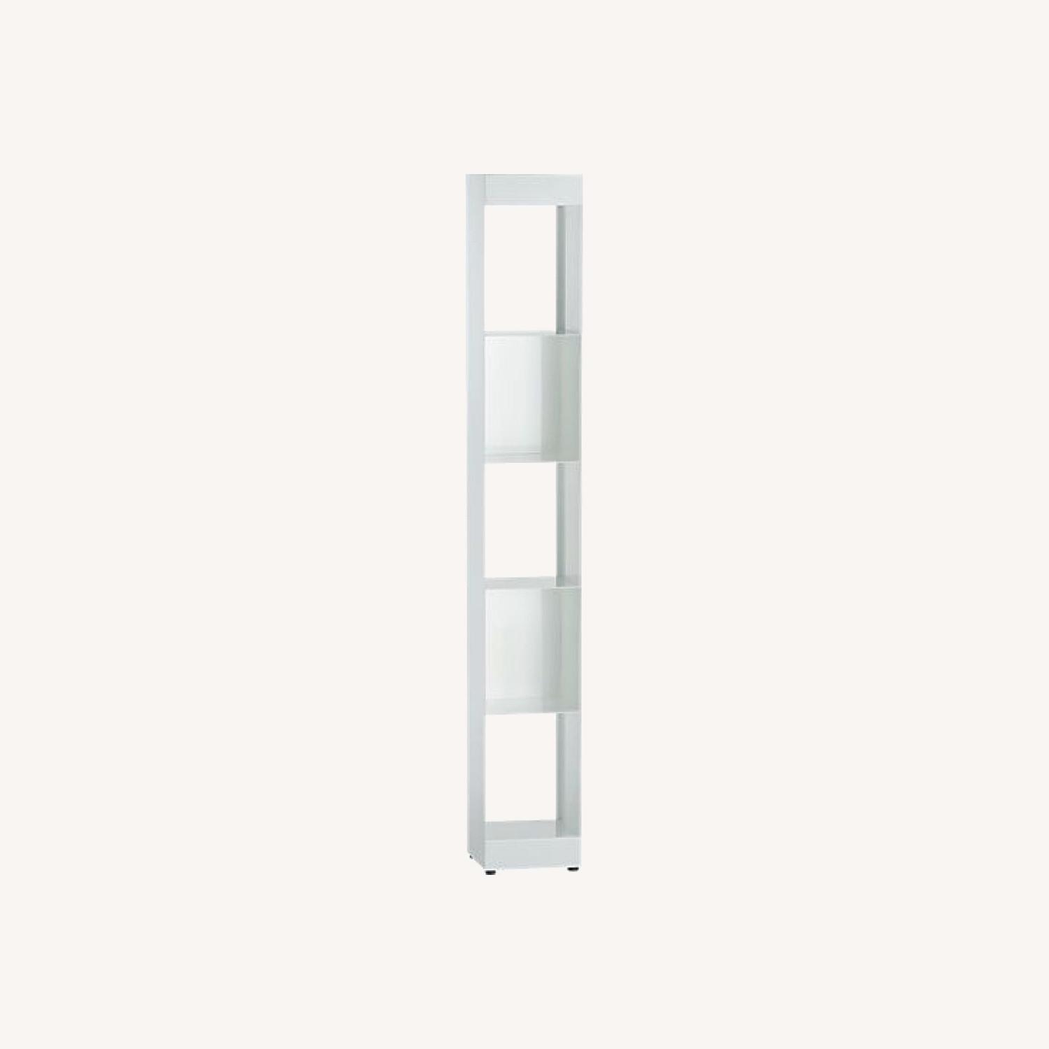 White Lacker Metal Bookshelf - image-0