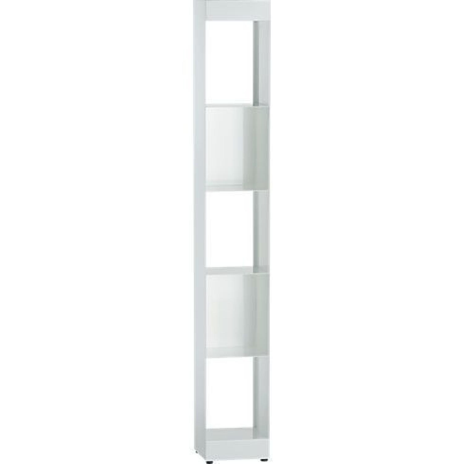 White Lacker Metal Bookshelf - image-6
