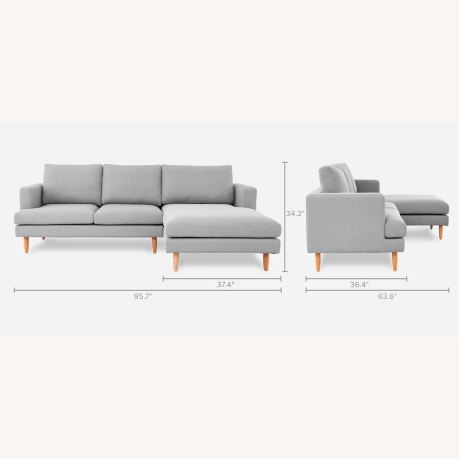 Castlery Tana Chaise Sectional Sofa - Right Facing - image-10