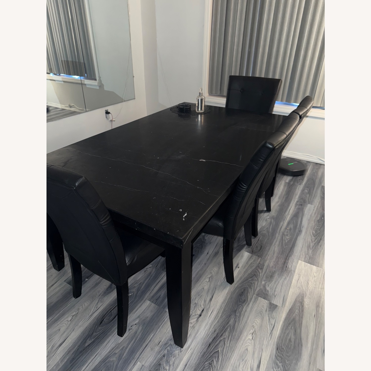 Genuine Marble Table and Leather Chairs - image-4