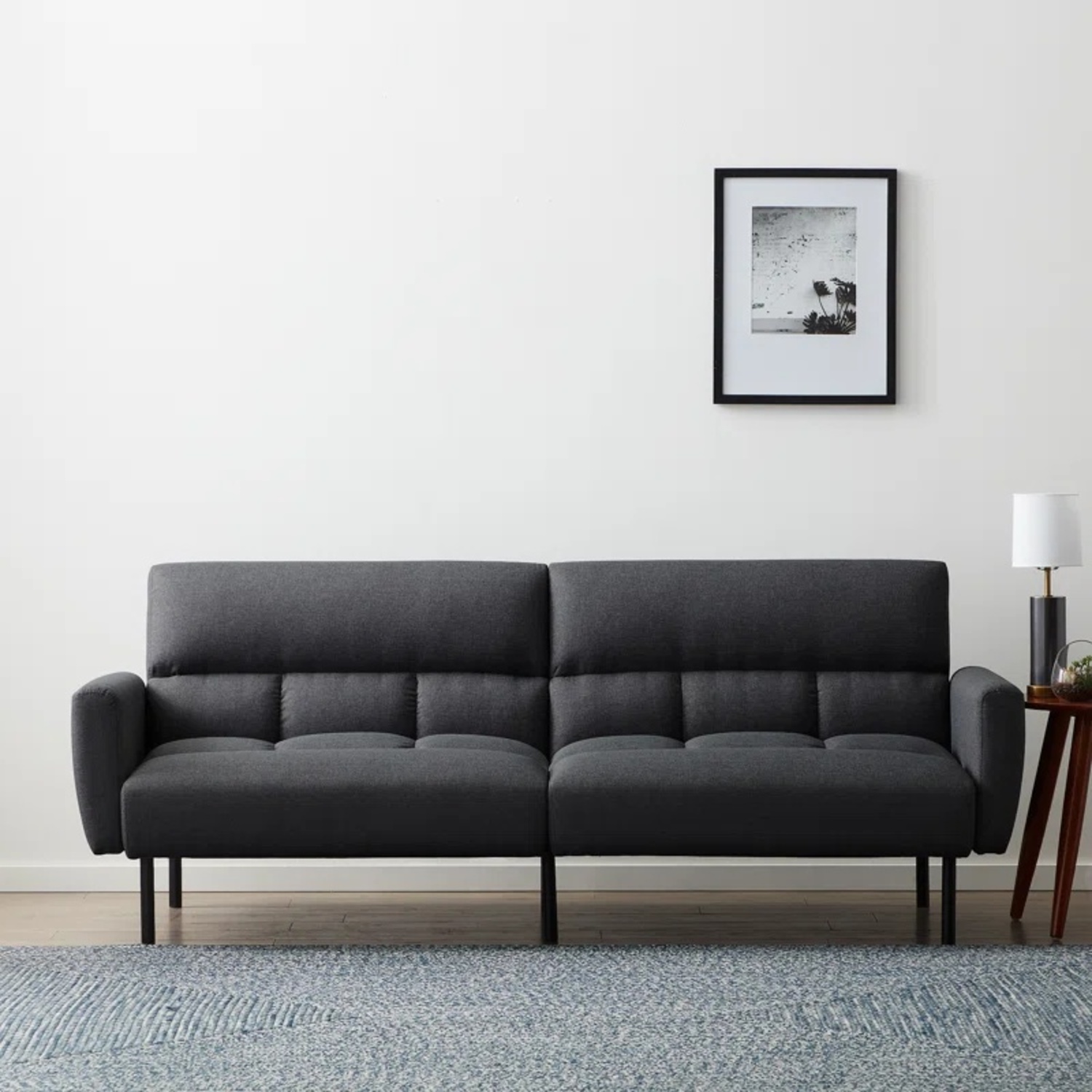 Ollie Futon Sofa Bed with Box Tufting - image-4
