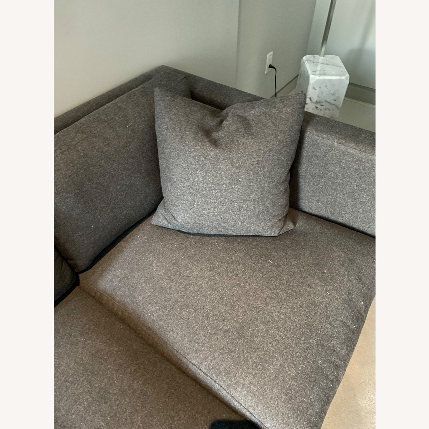 Gray Tuxedo Style Sofa - image-3