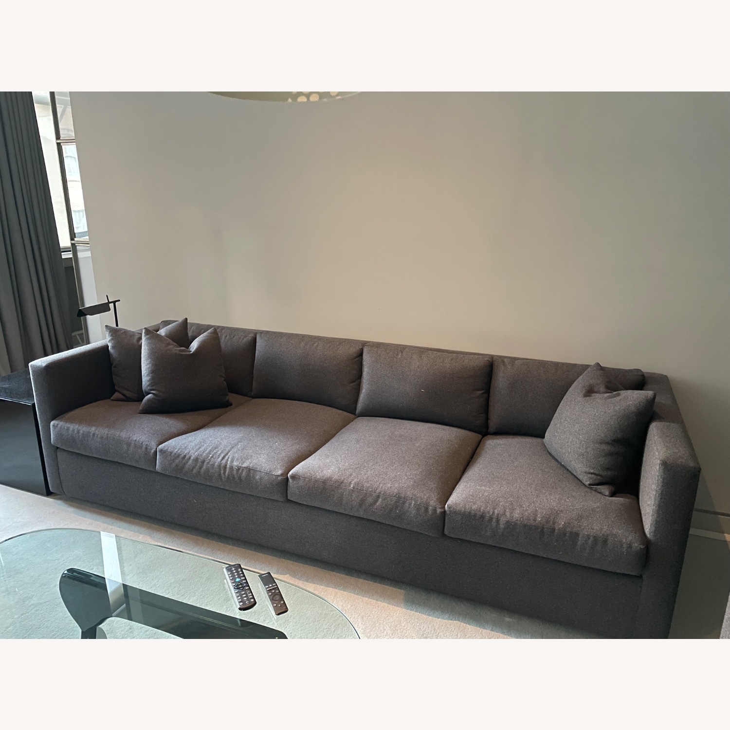 Gray Tuxedo Style Sofa - image-1