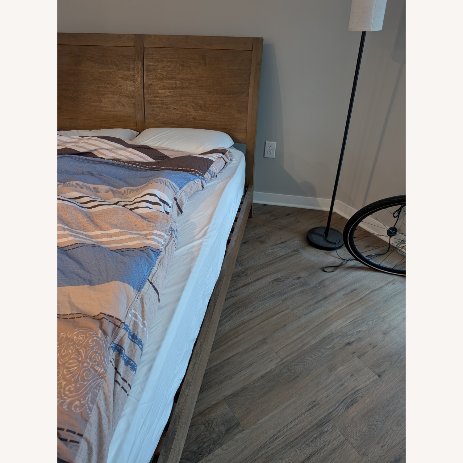 Crate & Barrel Dawson Queen Bed Walnut - image-2