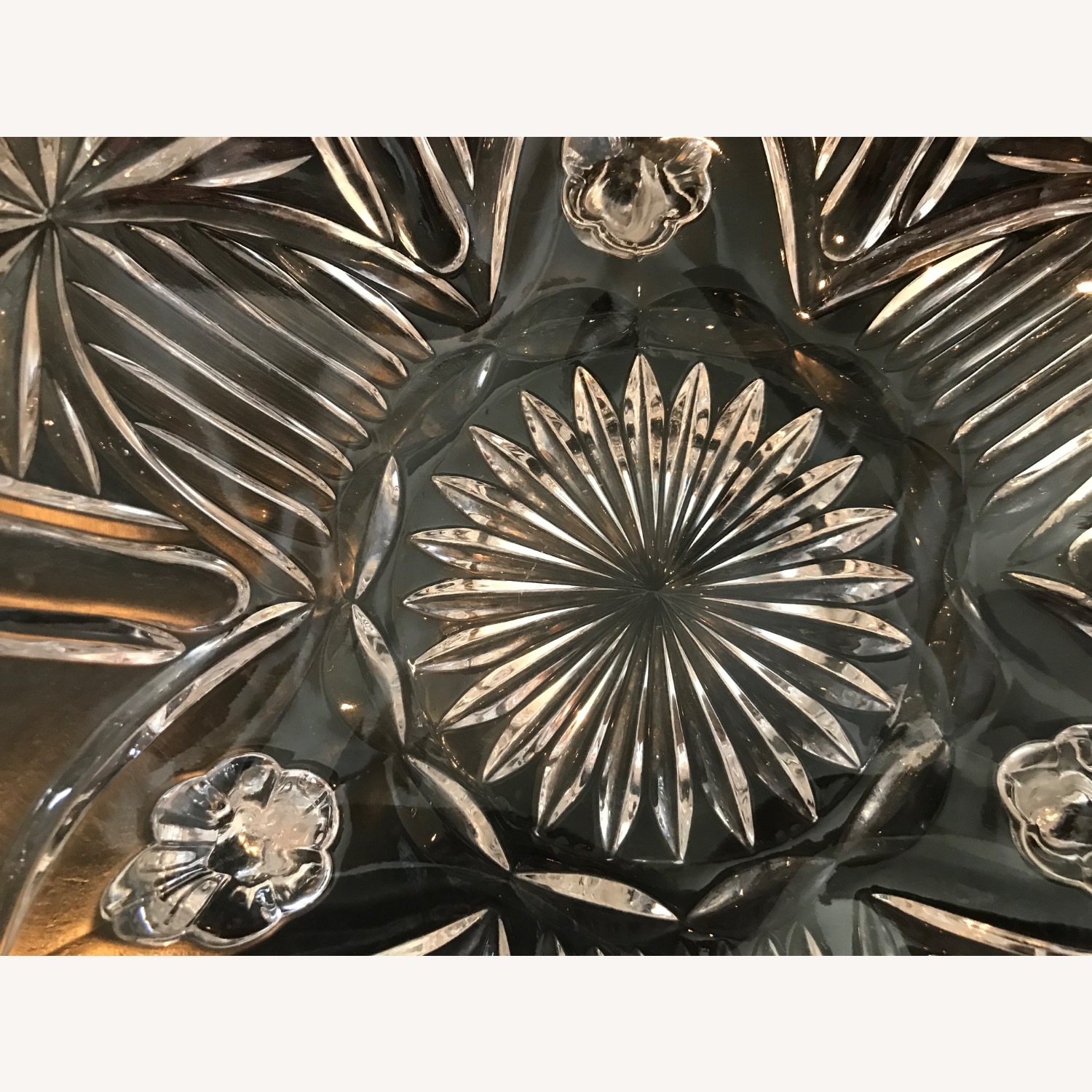 Vintage Hand - Cut  Crystal Centerpiece Bowl - image-17