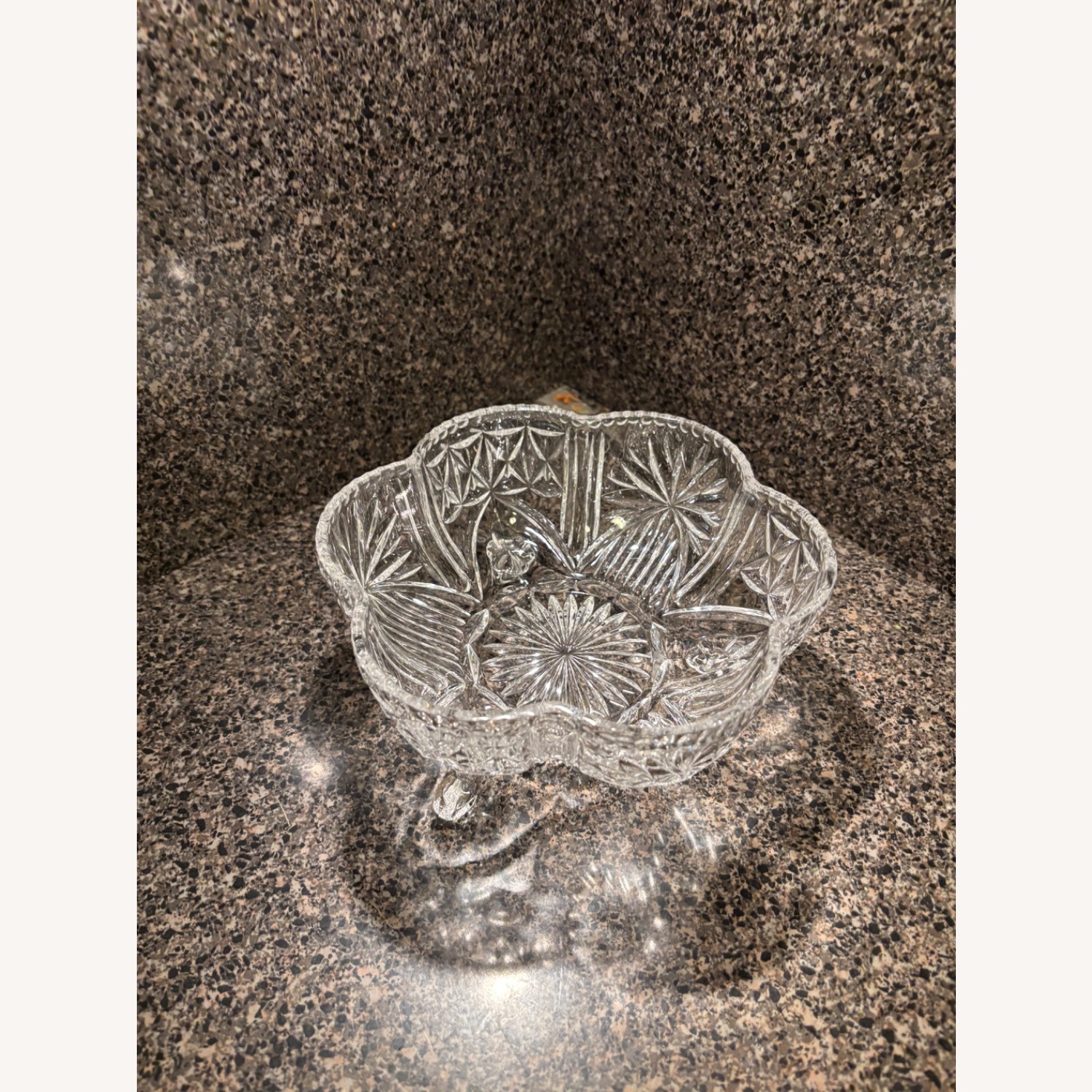 Vintage Hand - Cut  Crystal Centerpiece Bowl - image-3