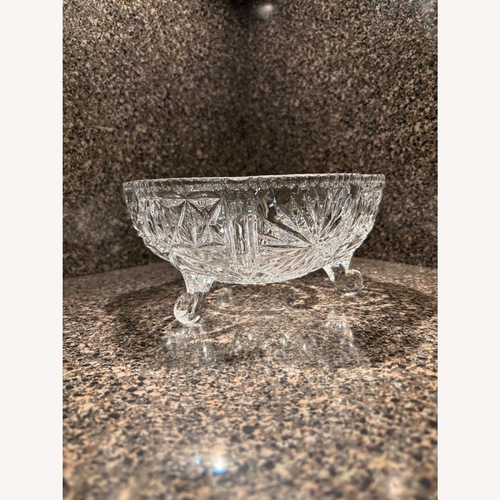 Used Vintage Hand - Cut  Crystal Centerpiece Bowl for sale on AptDeco