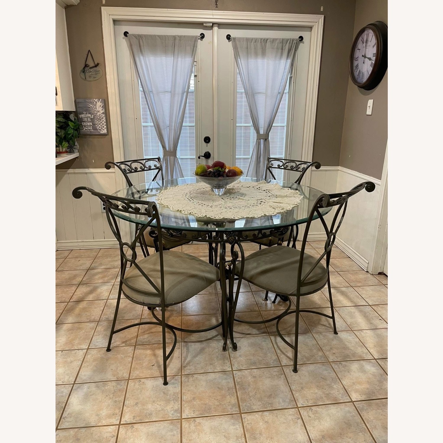 Marble & Glass Dining Room Table - image-1