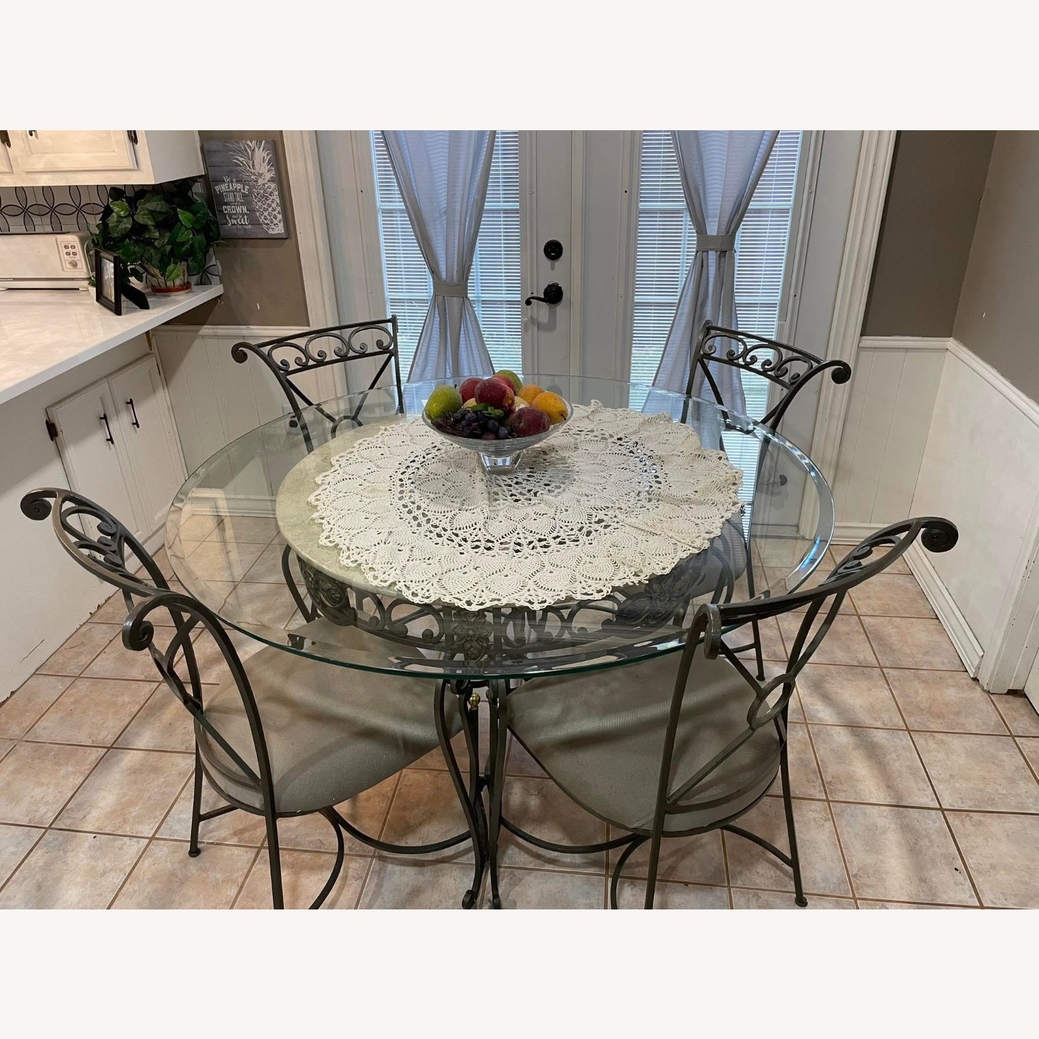 Marble & Glass Dining Room Table - image-2