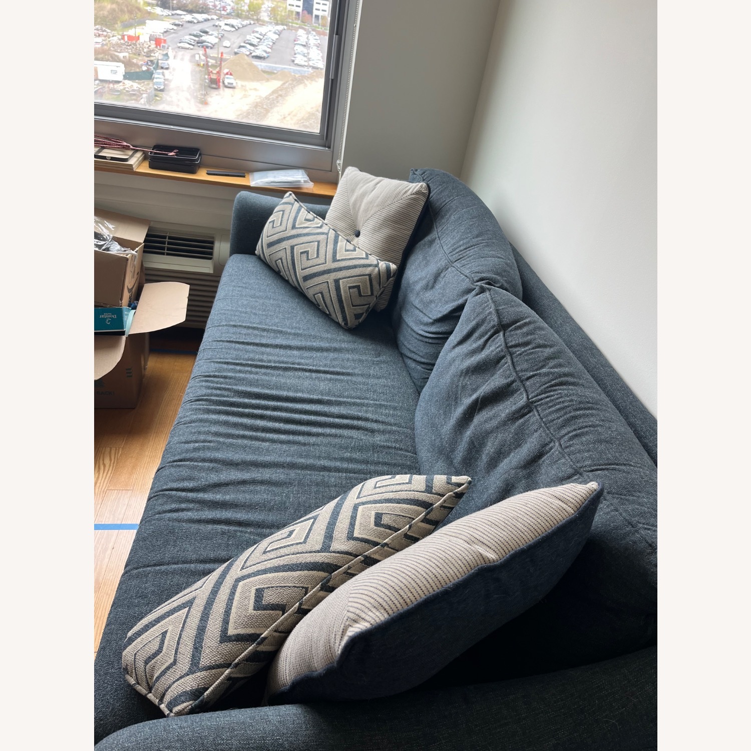  Raymour & Flanigan Navy3 Seater Couch - image-3