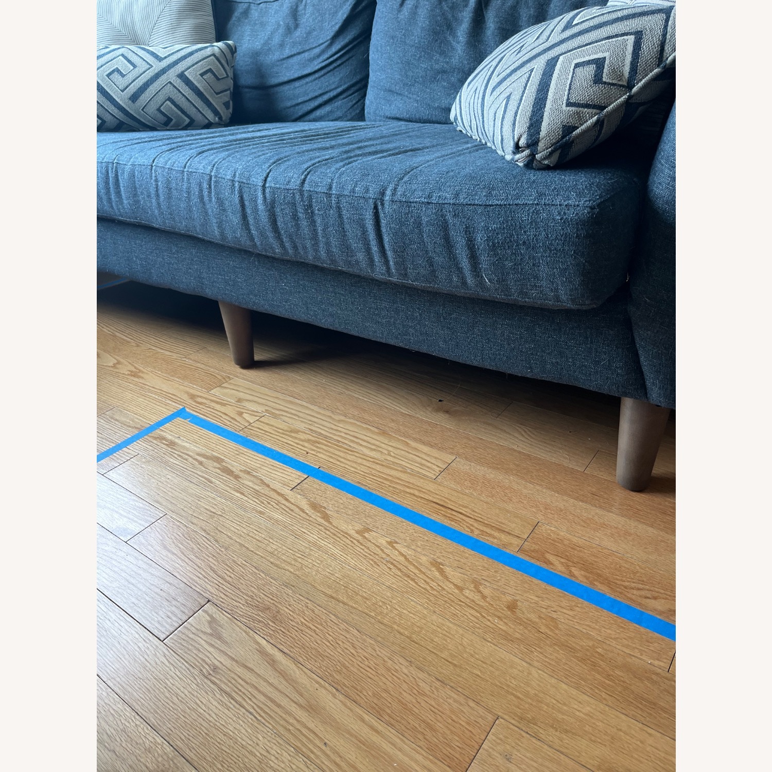  Raymour & Flanigan Navy3 Seater Couch - image-4