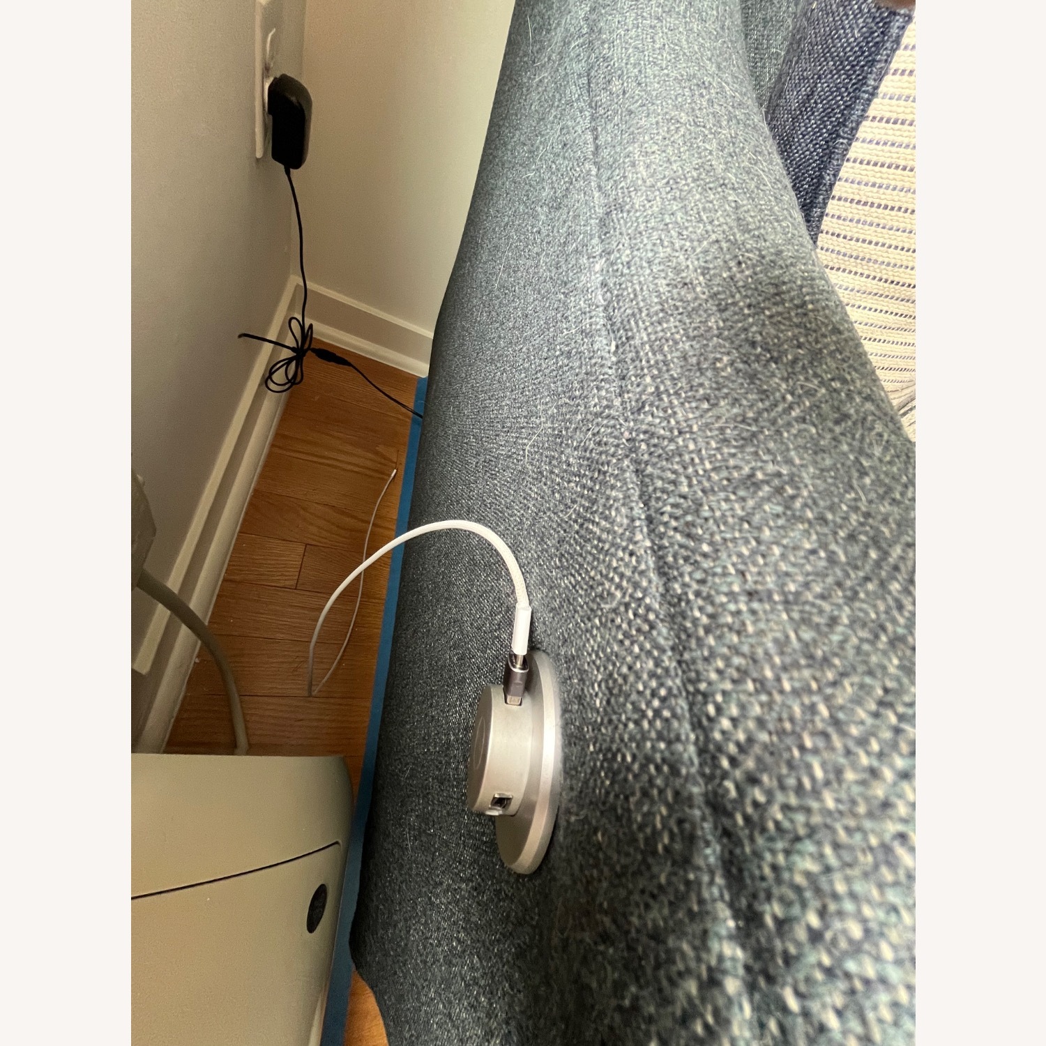  Raymour & Flanigan Navy3 Seater Couch - image-5