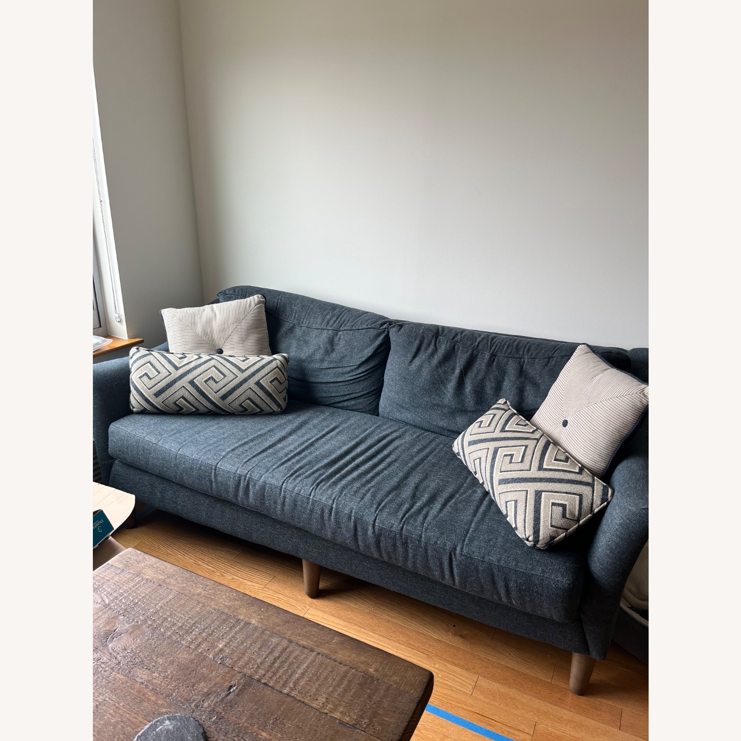  Raymour & Flanigan Navy3 Seater Couch - image-1