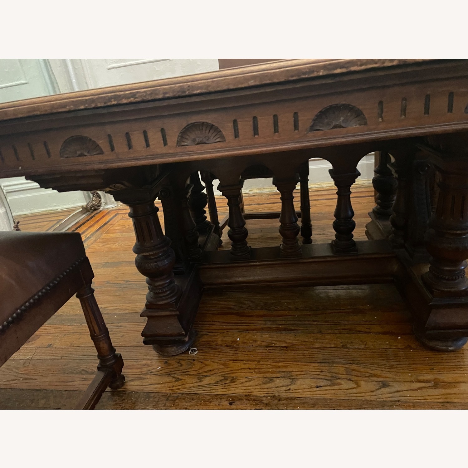 Vintage Hardwood Table and Chairs - image-3