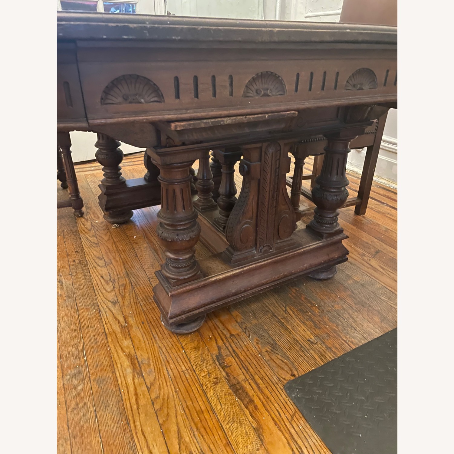 Vintage Hardwood Table and Chairs - image-4