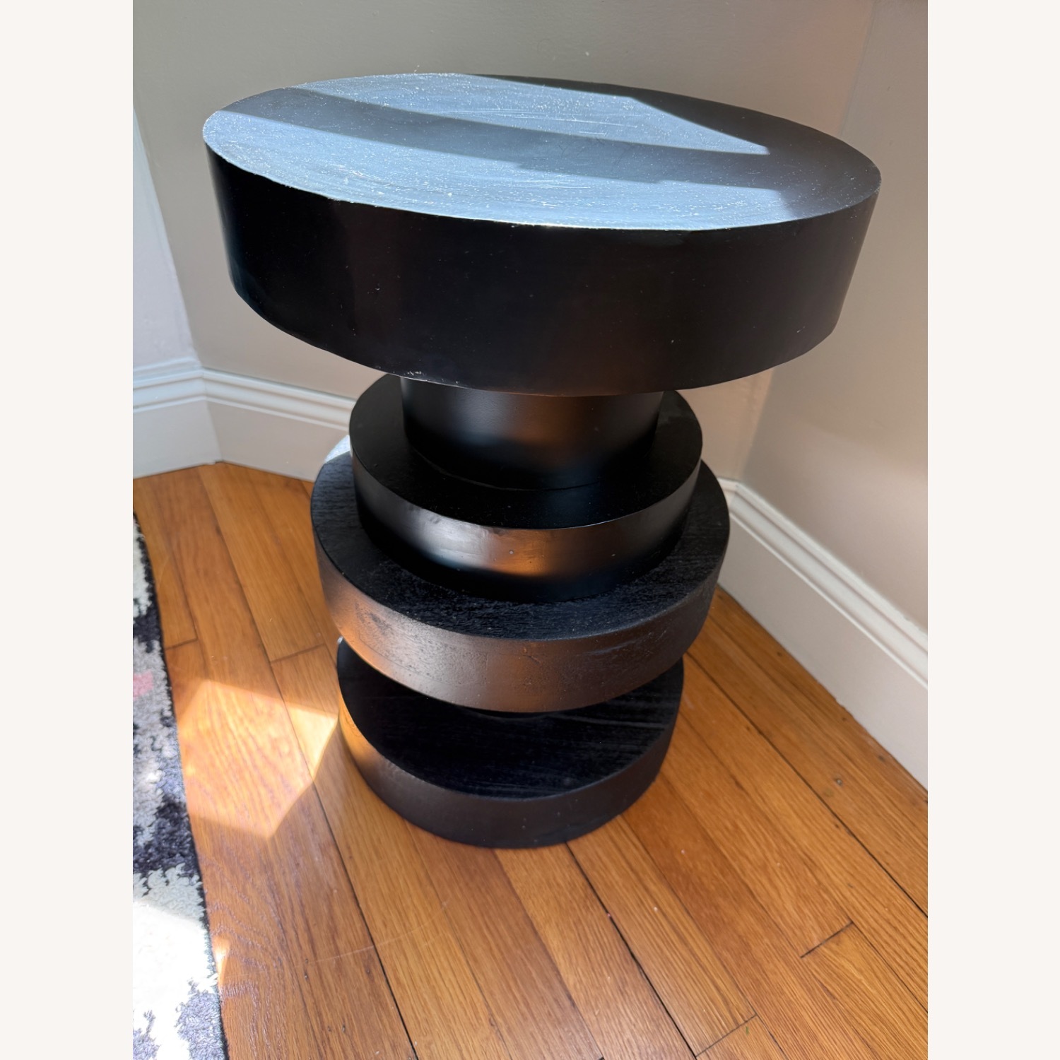 Ethan Allen Mix Material Wood/Metal Accent Table - image-1