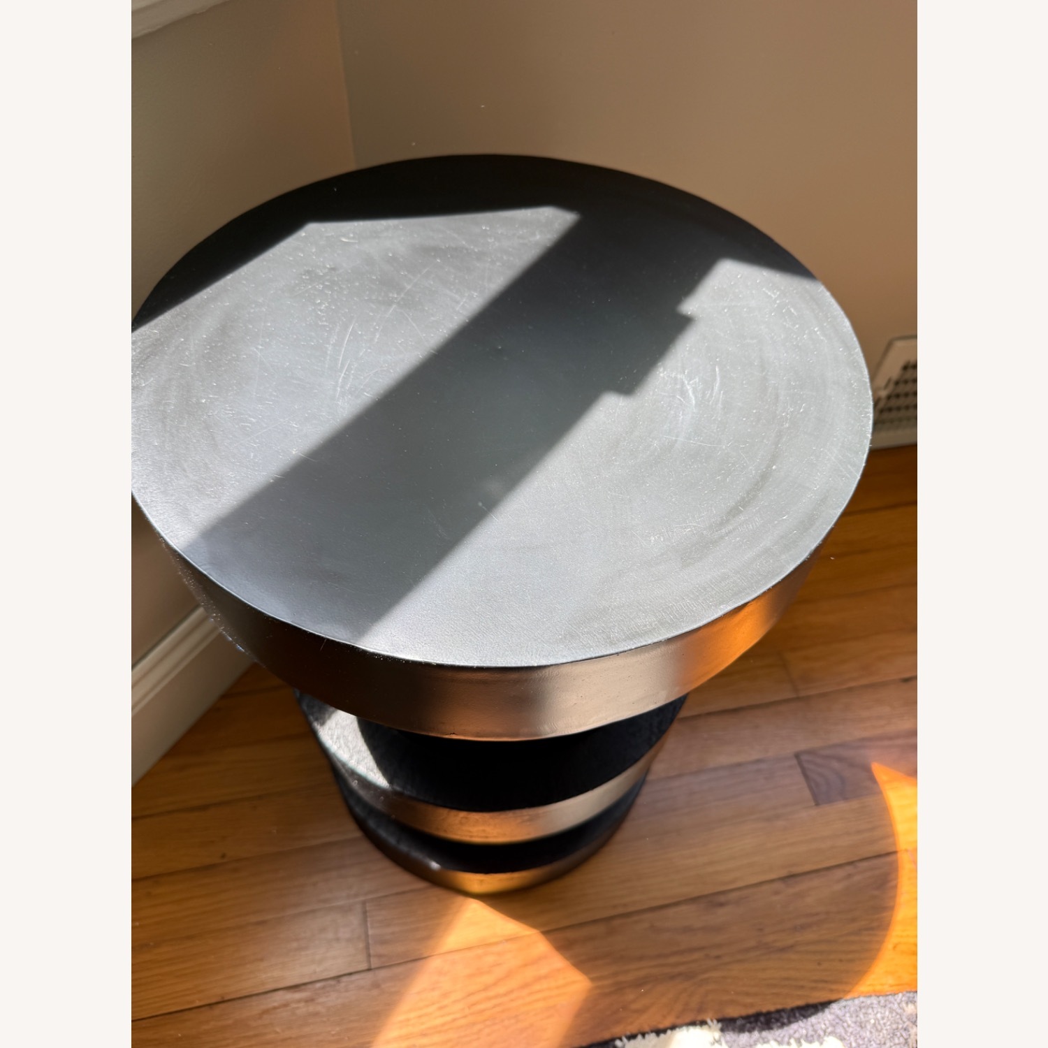Ethan Allen Mix Material Wood/Metal Accent Table - image-4