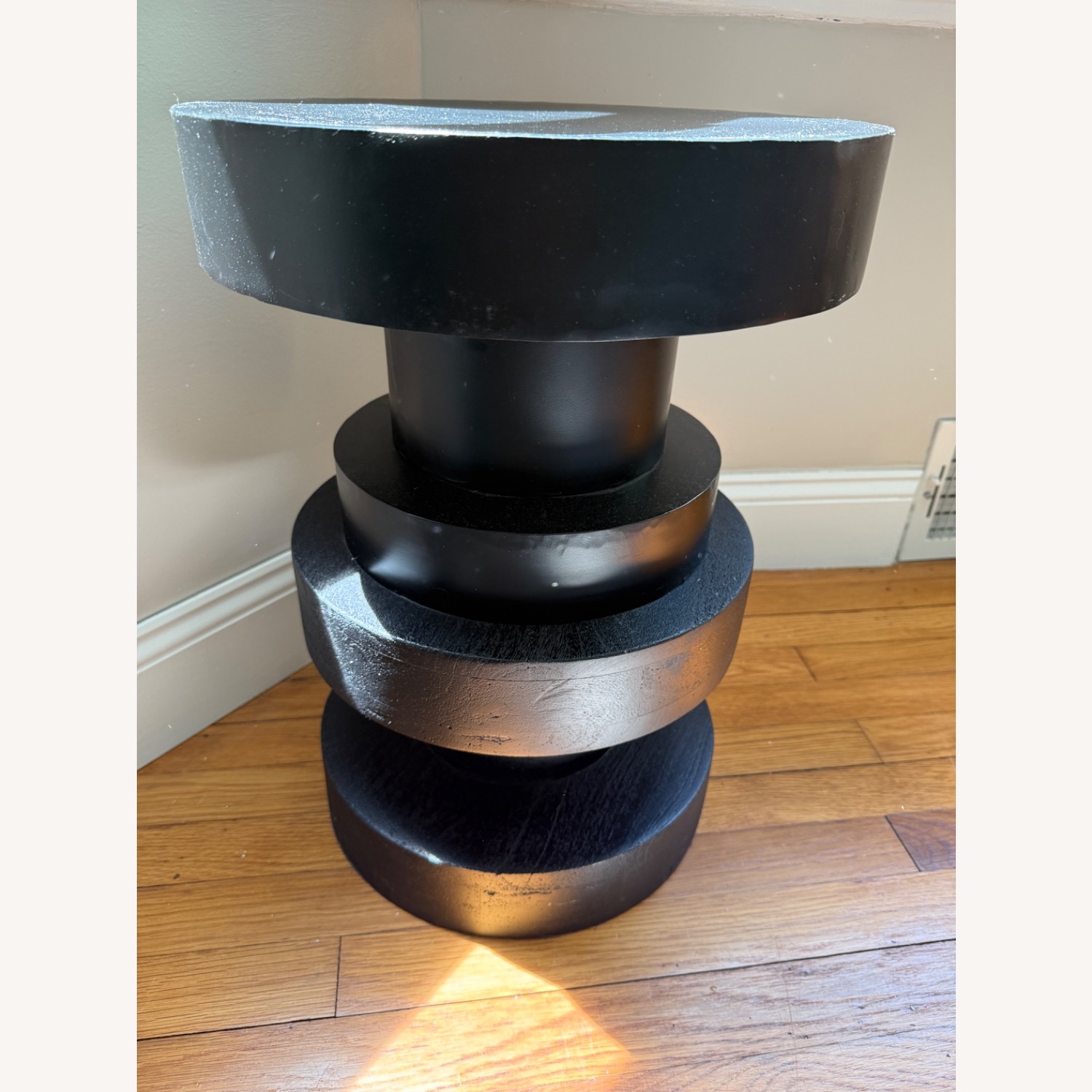 Ethan Allen Mix Material Wood/Metal Accent Table - image-2