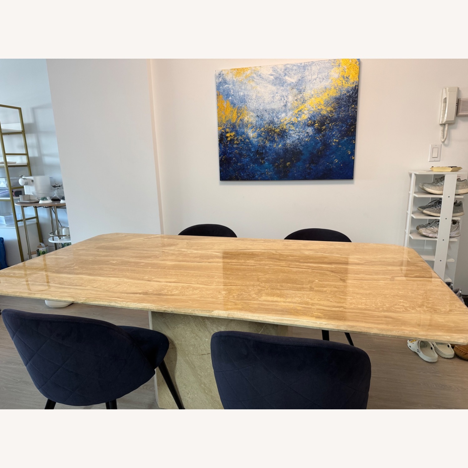 Stone International Italian Marble Dining Table - image-9