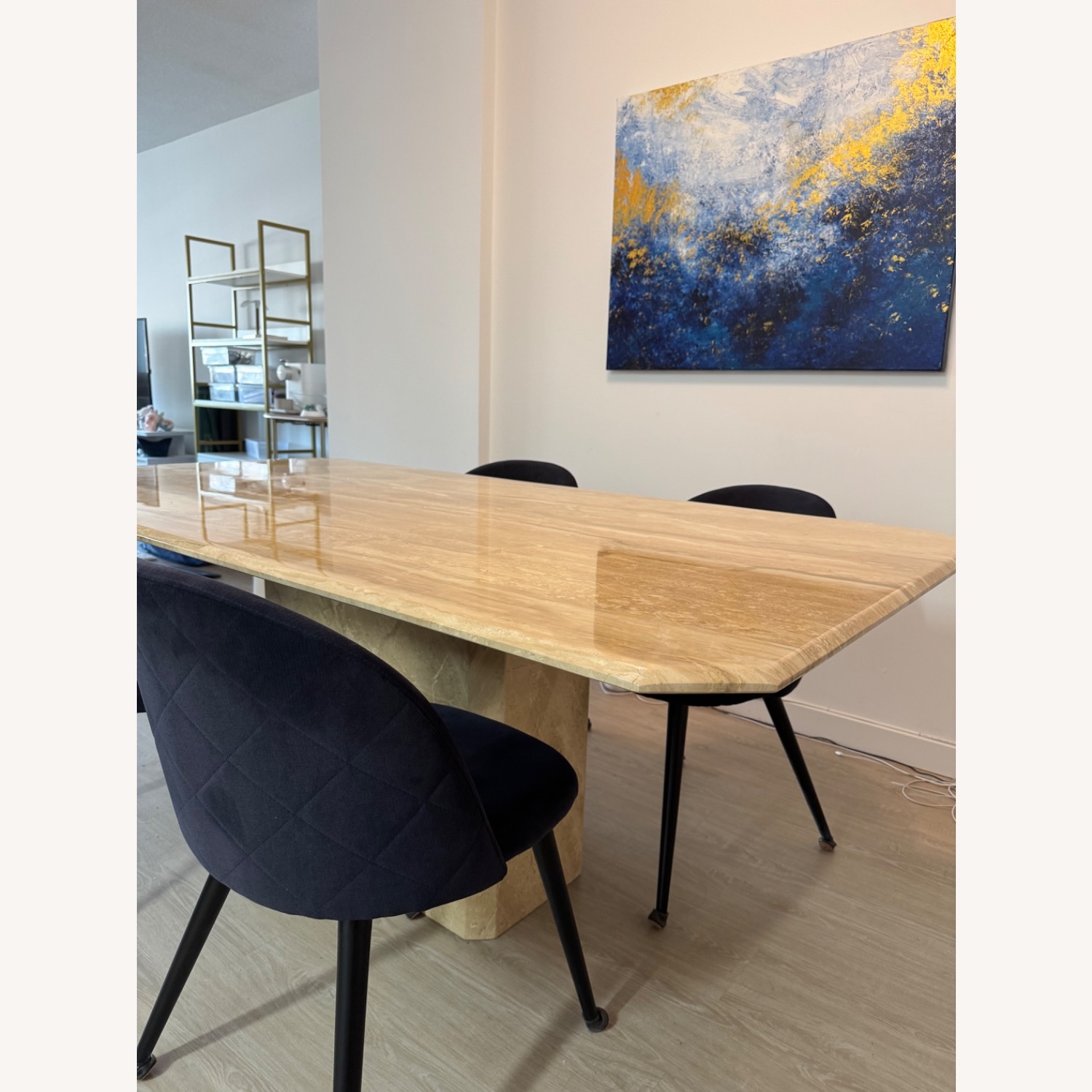 Stone International Italian Marble Dining Table - image-7