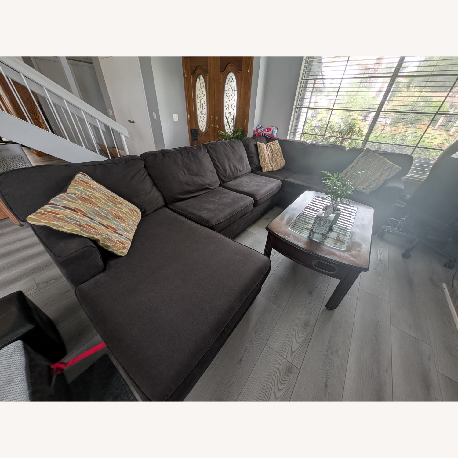 Gray 3-Piece Section Sofa - image-1