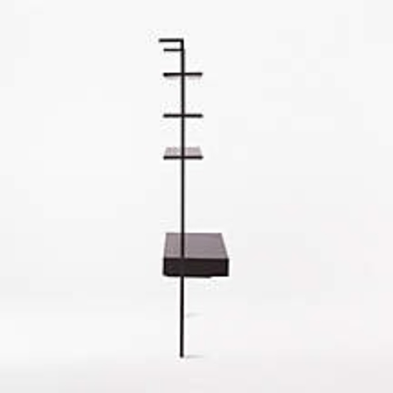 CB2 Stairway Black Wall Desk with Shelves 96" - image-3