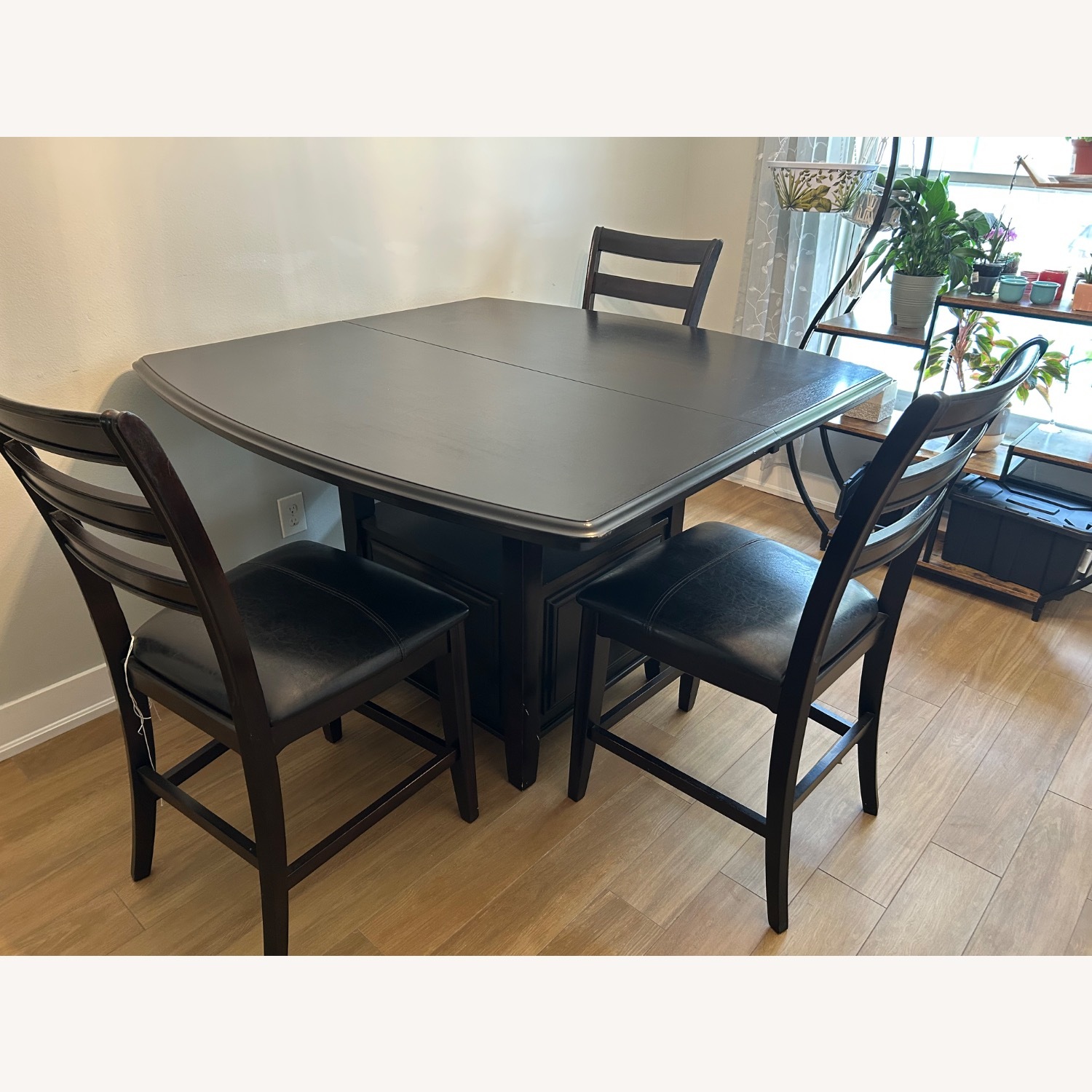 Dark Brown Dining Room Set with 6 Chairs - image-5