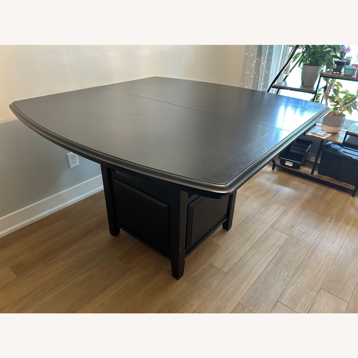 Dark Brown Dining Room Set with 6 Chairs - image-11