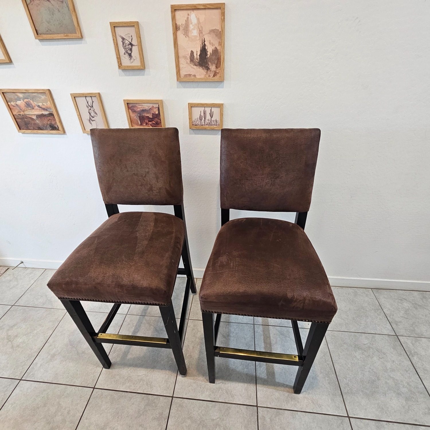 Arhaus Pub Table and Bar Stools - image-1