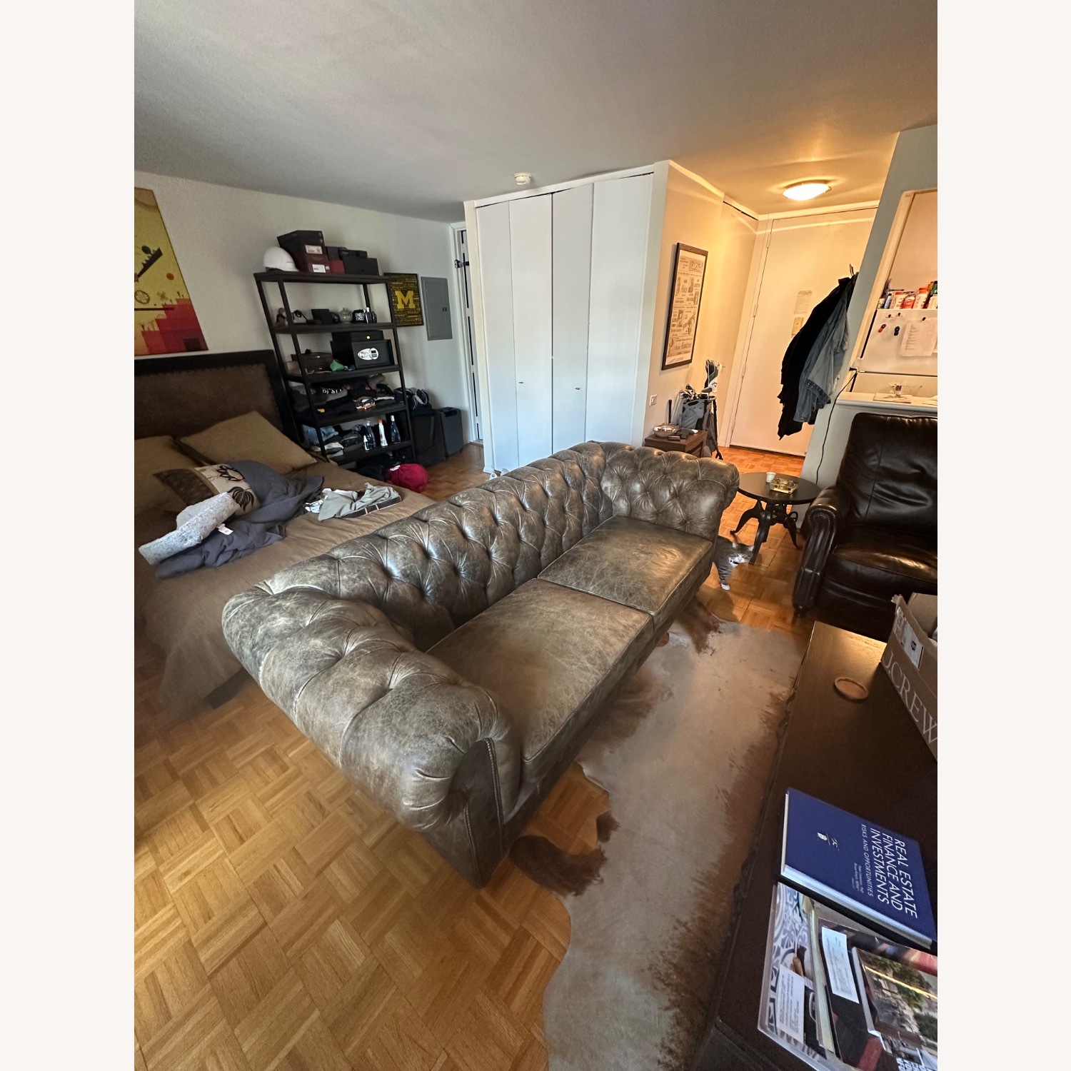 Arhaus Berwick Faux Leather Sofa - image-1