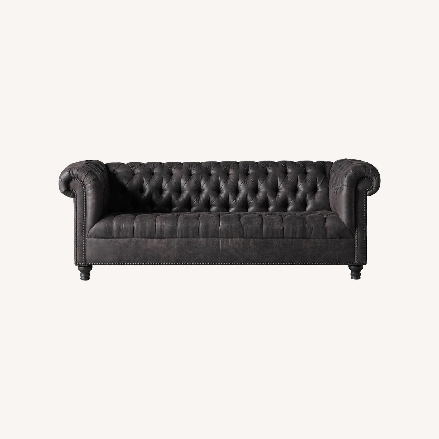 Arhaus Berwick Faux Leather Sofa - image-0
