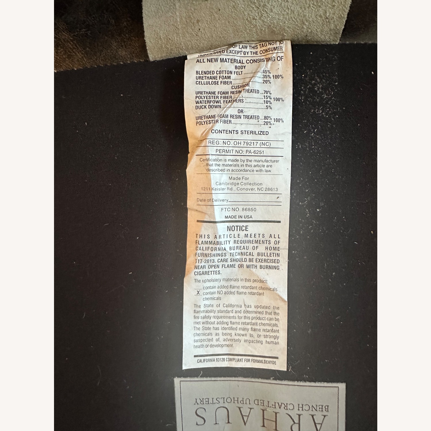 Arhaus Berwick Faux Leather Sofa - image-4