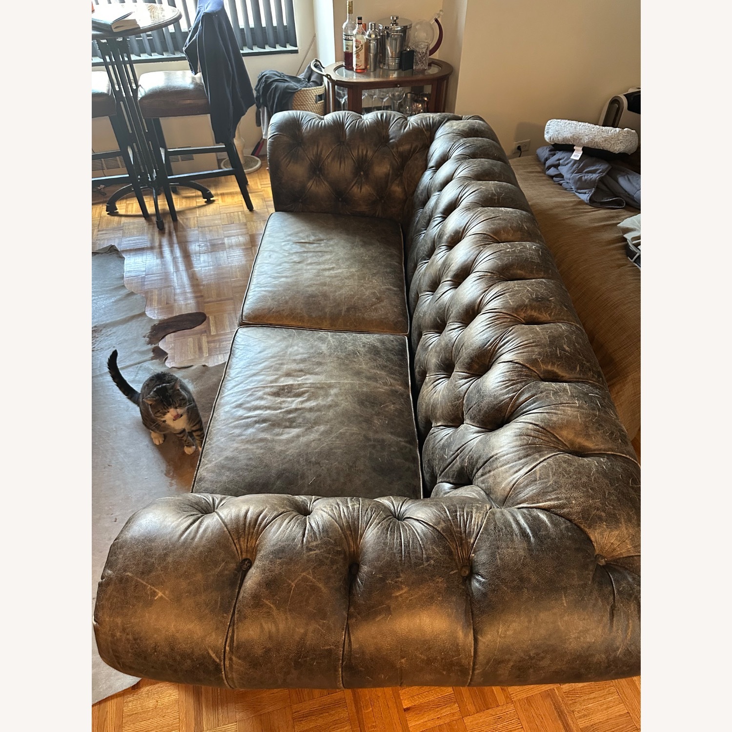 Arhaus Berwick Faux Leather Sofa - image-2