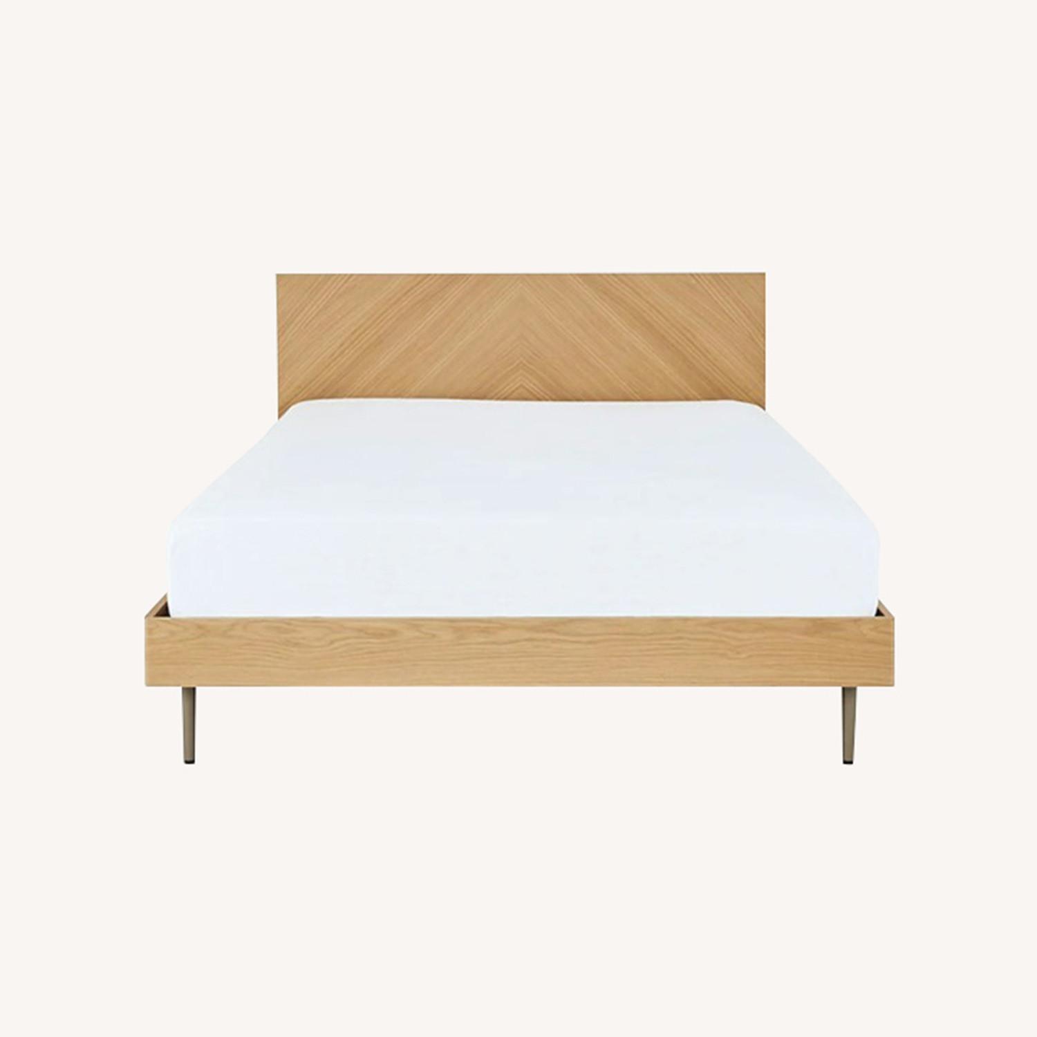 Article Nera Queen Low Profile Bed Oak Queen - image-0