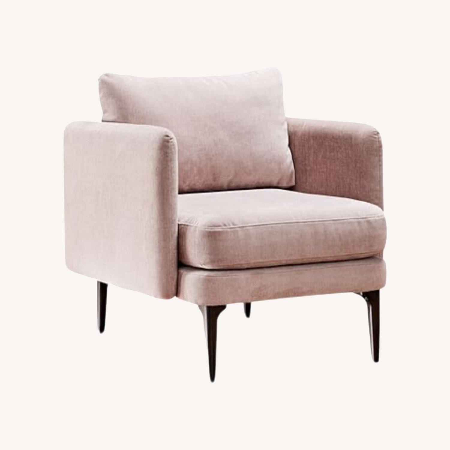West Elm Auburn Mauve Velvet Chairs - image-0
