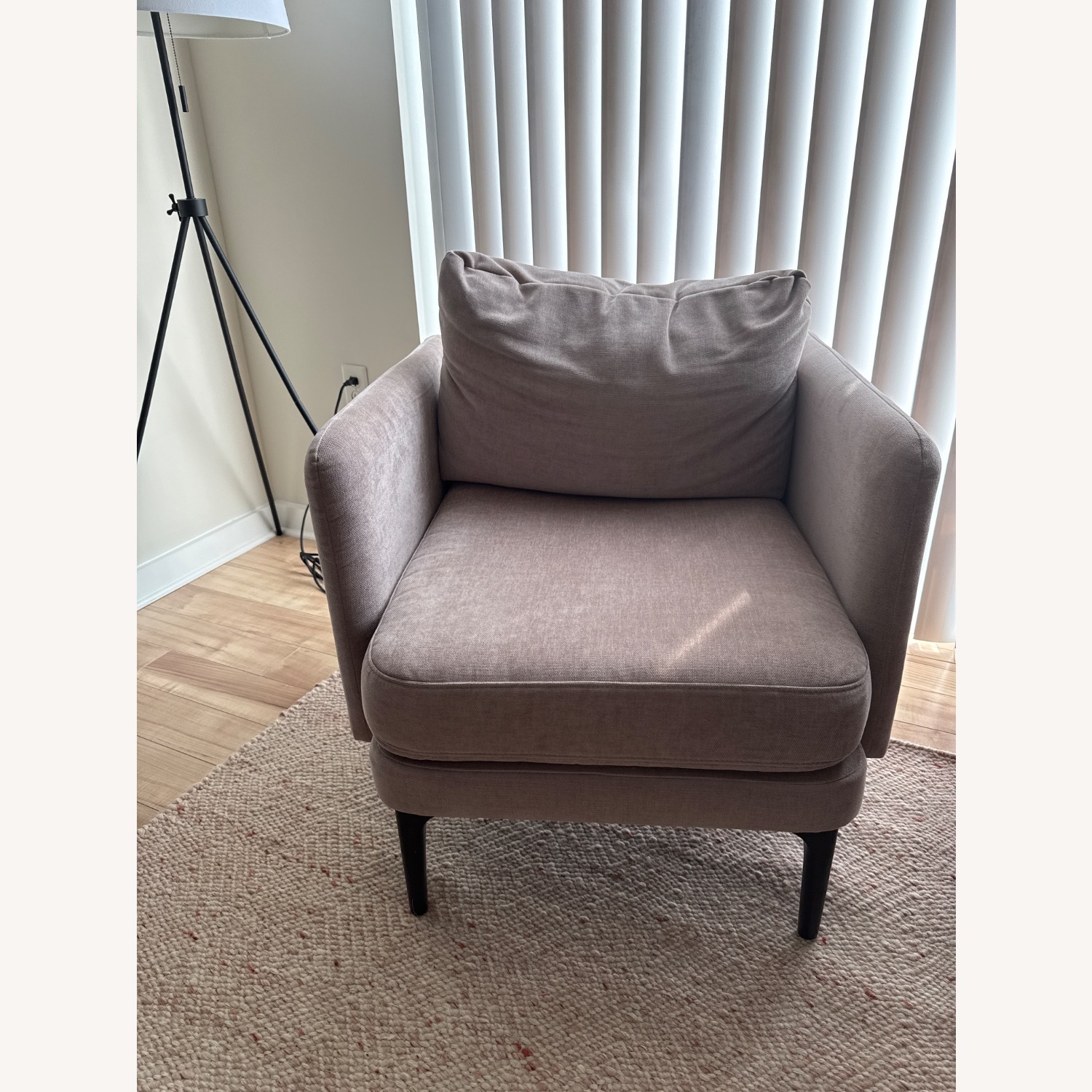 West Elm Auburn Mauve Velvet Chairs - image-1