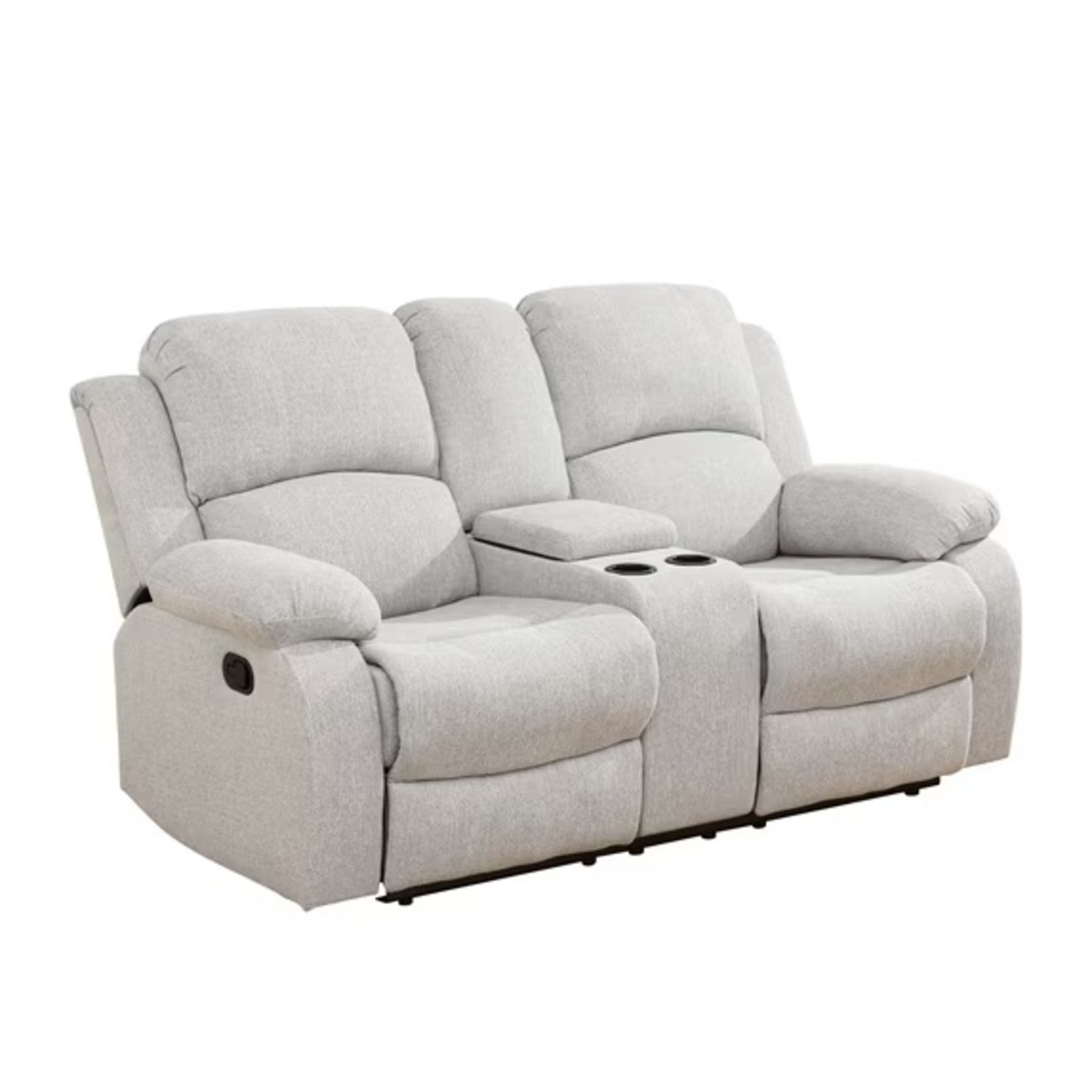 Light Gray recliner Fabric 2 Seater Sofa - image-4