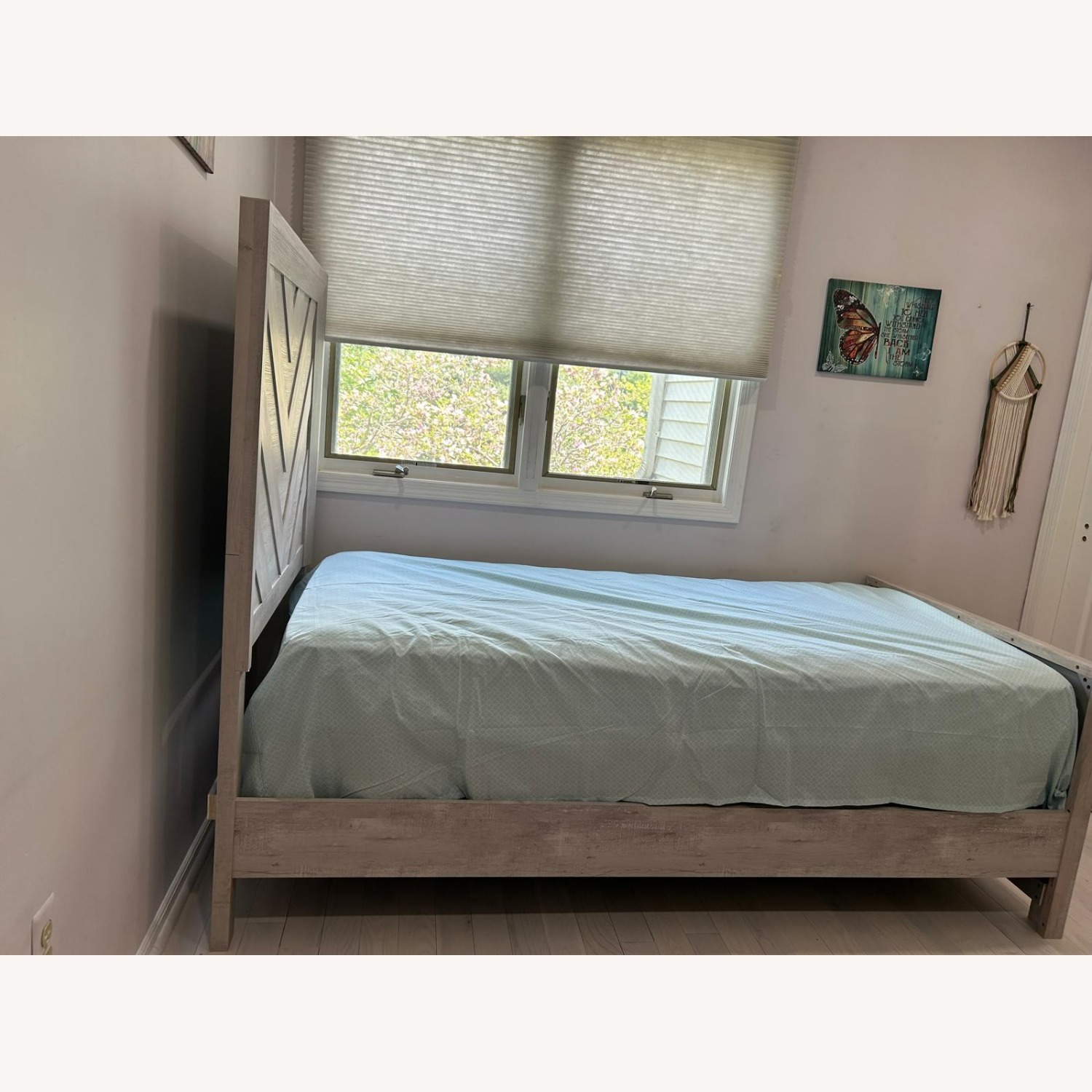 Bob's Calvin Light Gray Twin Bed Frame - image-2