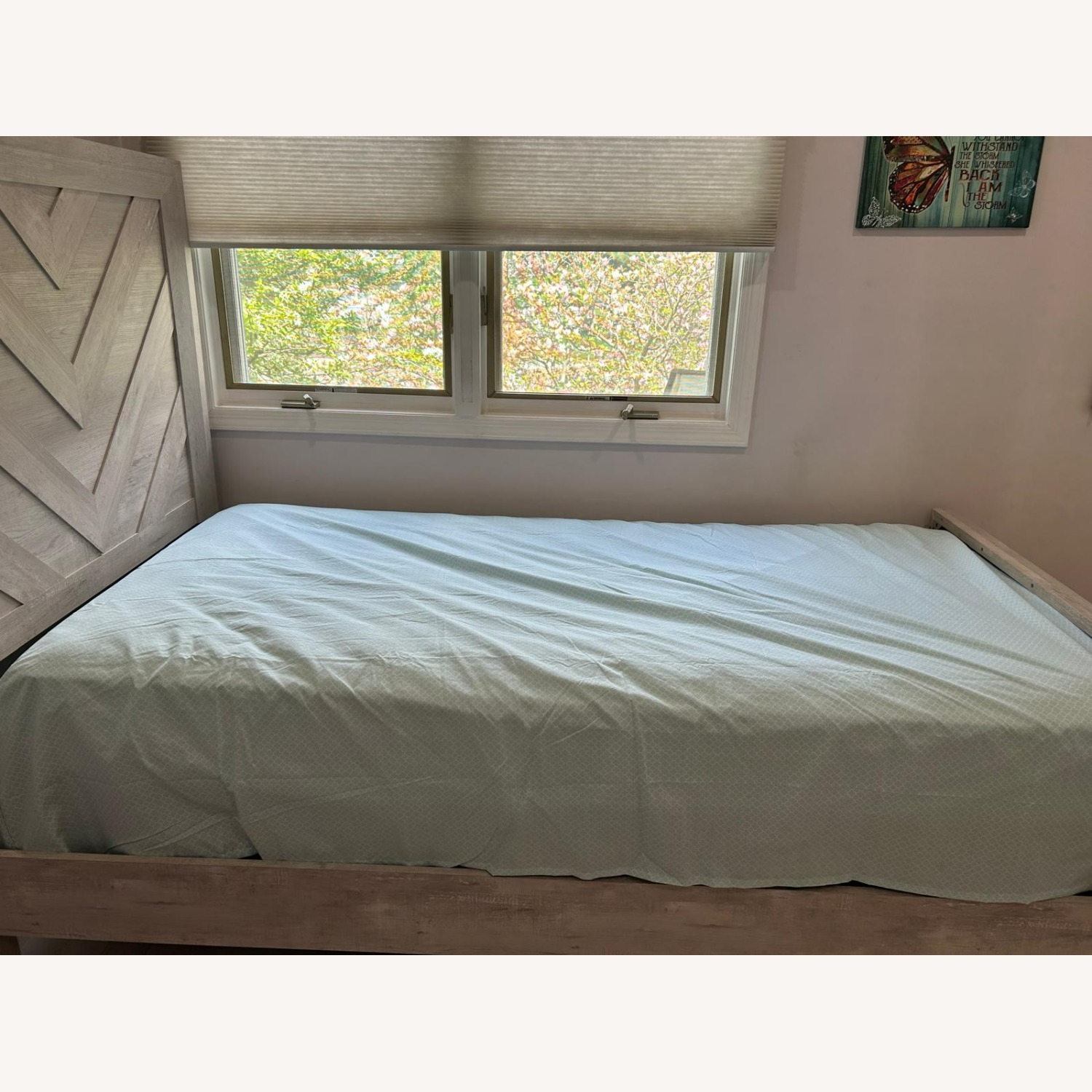 Bob's Calvin Light Gray Twin Bed Frame - image-5