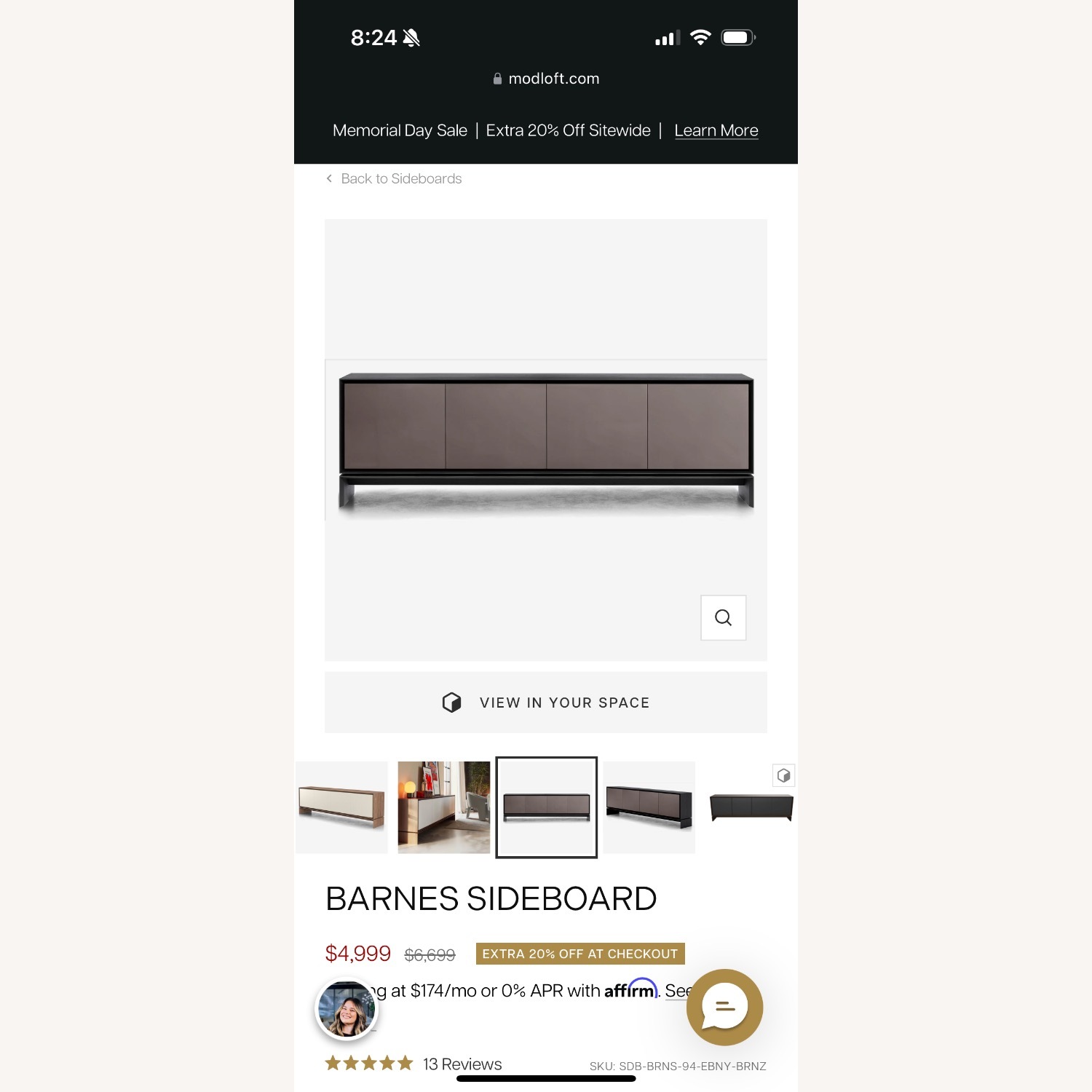 Modloft Barnes Sideboard - image-1