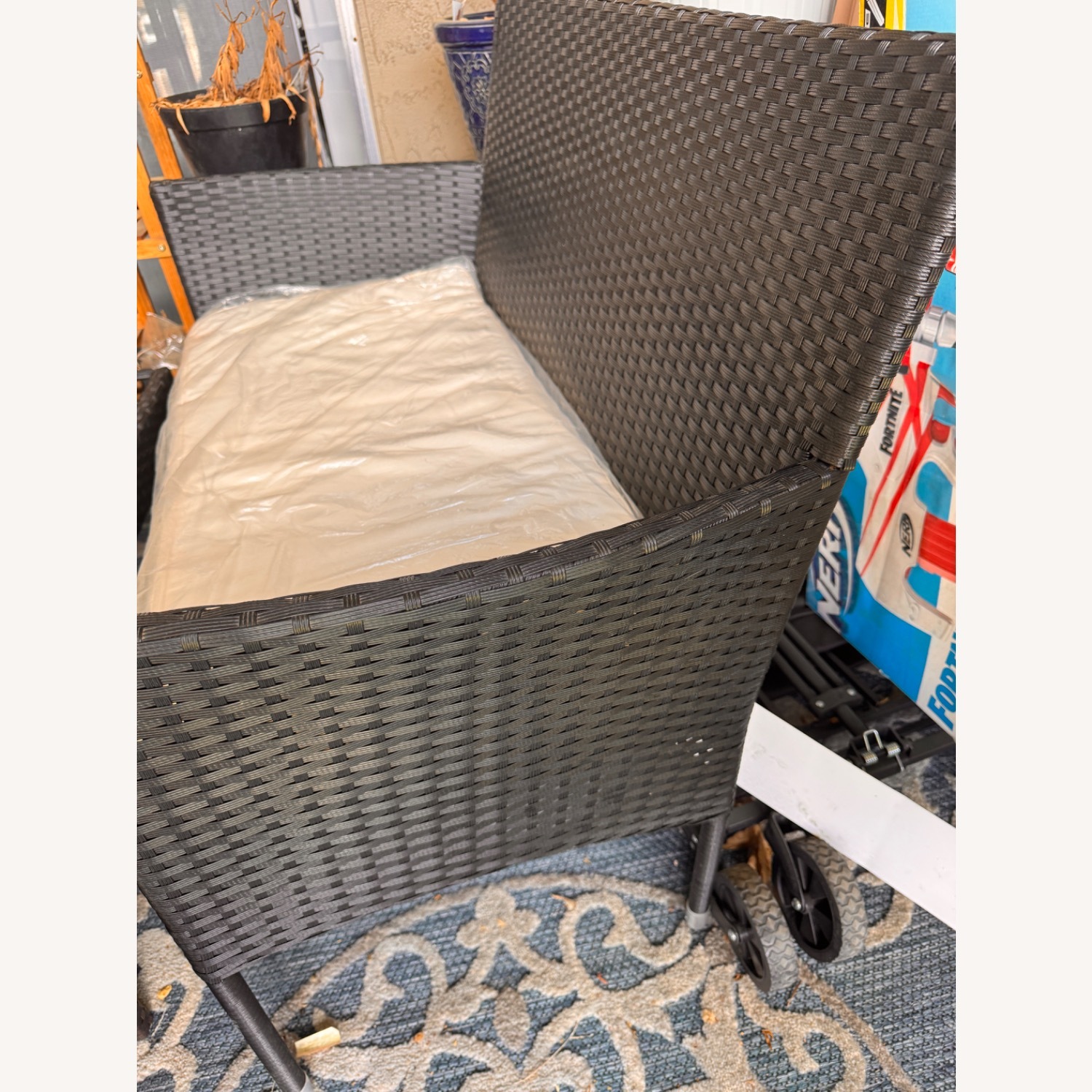 Outdoor Patio Set with LED Umbrella - image-9